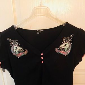 Hell Bunny Unicorn v-neck t-shirt